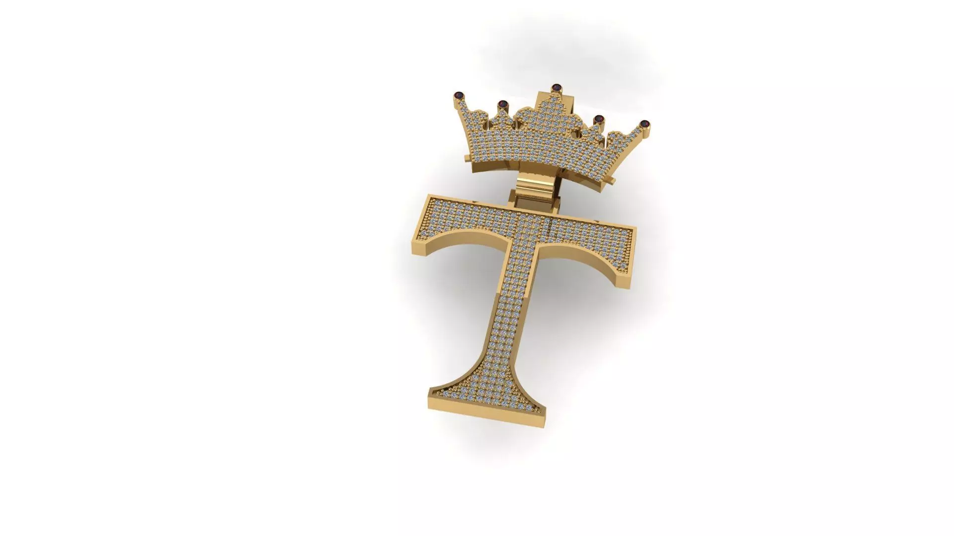 T custom pendant 3D print model
