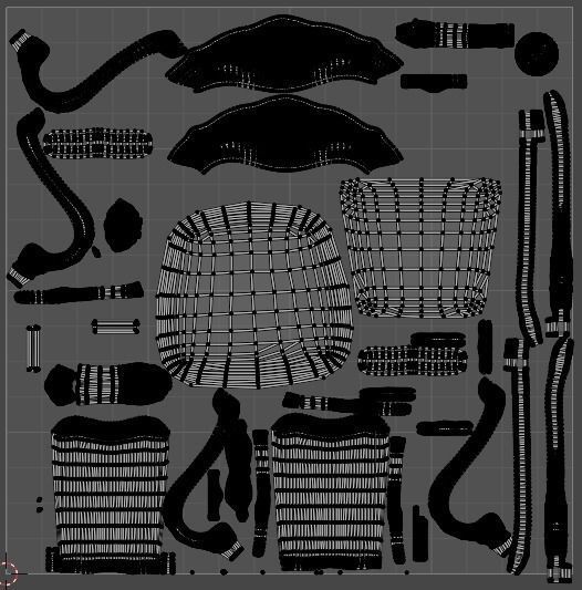Antique Chair Low-poly 3D model_15
