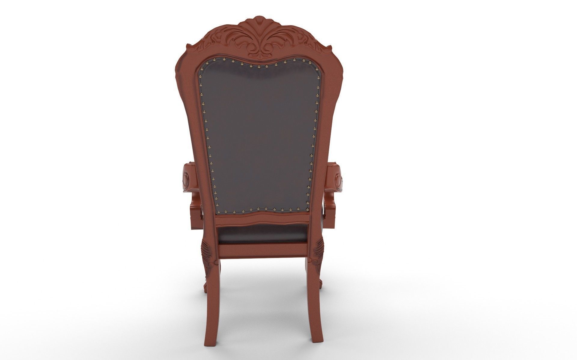 Antique Chair Low-poly 3D model_5