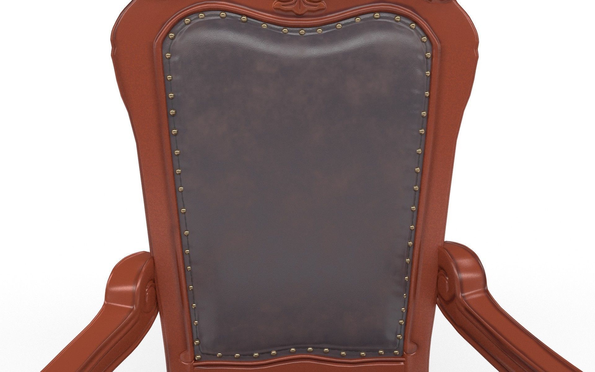 Antique Chair Low-poly 3D model_1