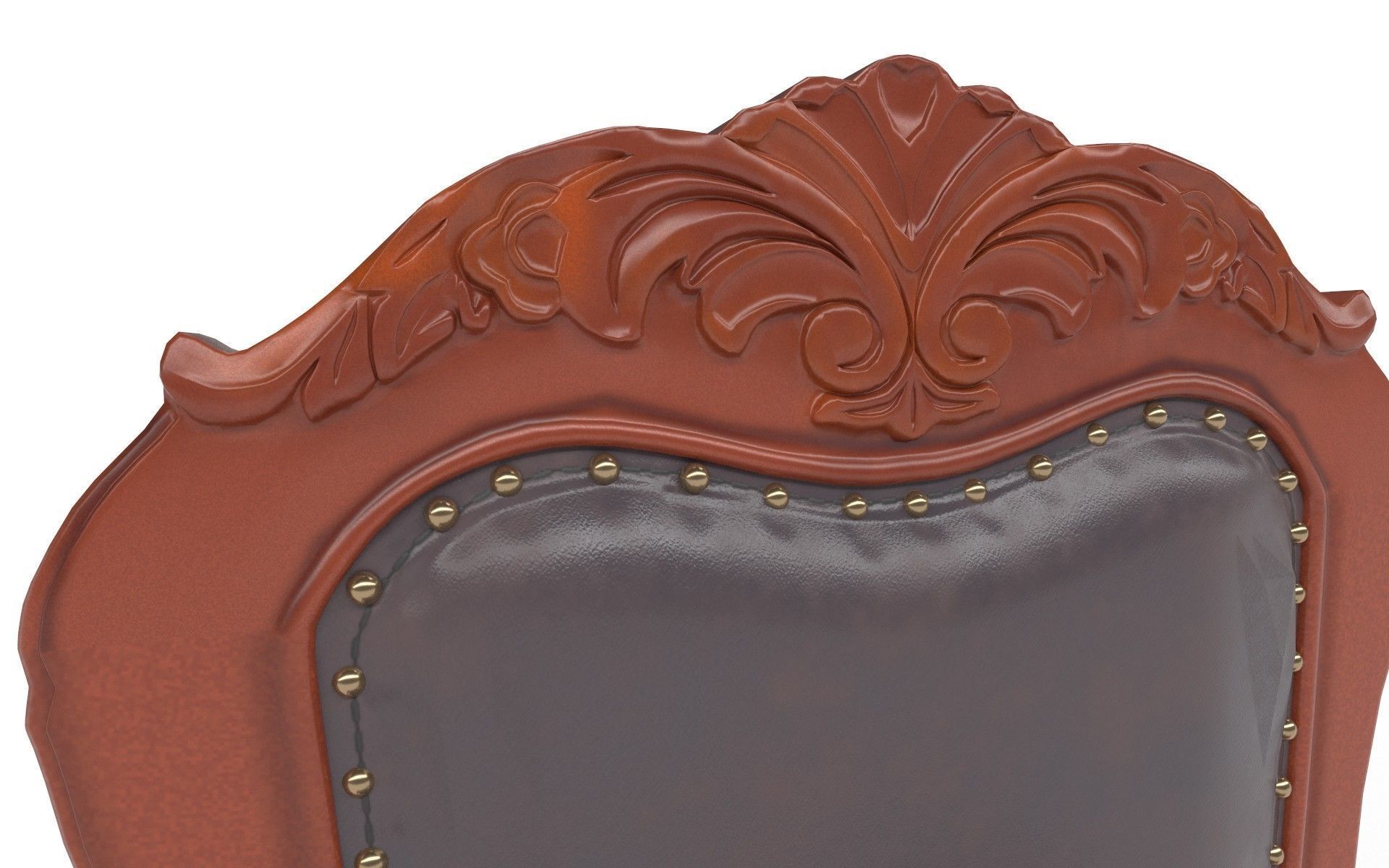 Antique Chair Low-poly 3D model_9