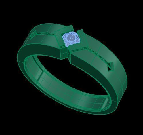 man ring 3D print model_10