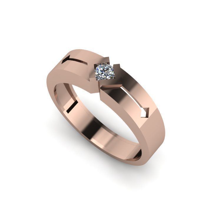 man ring 3D print model_2