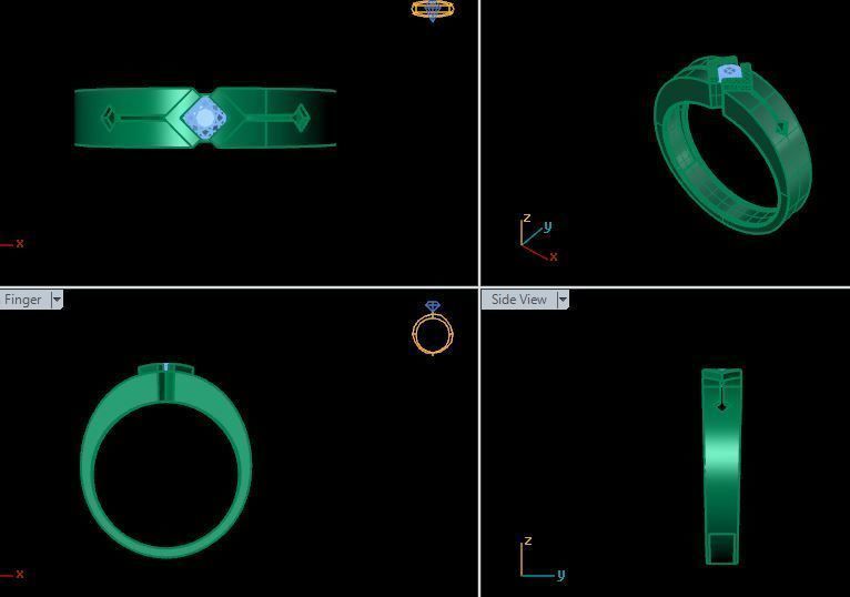 man ring 3D print model_14