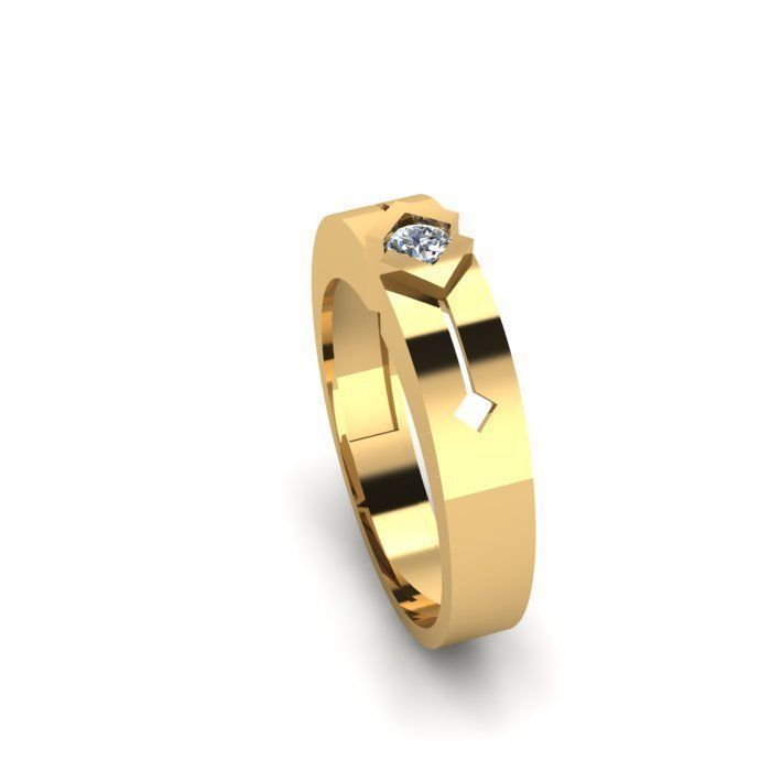 man ring 3D print model_6