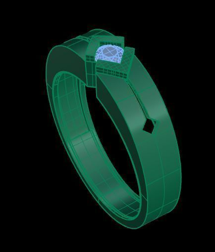 man ring 3D print model_9