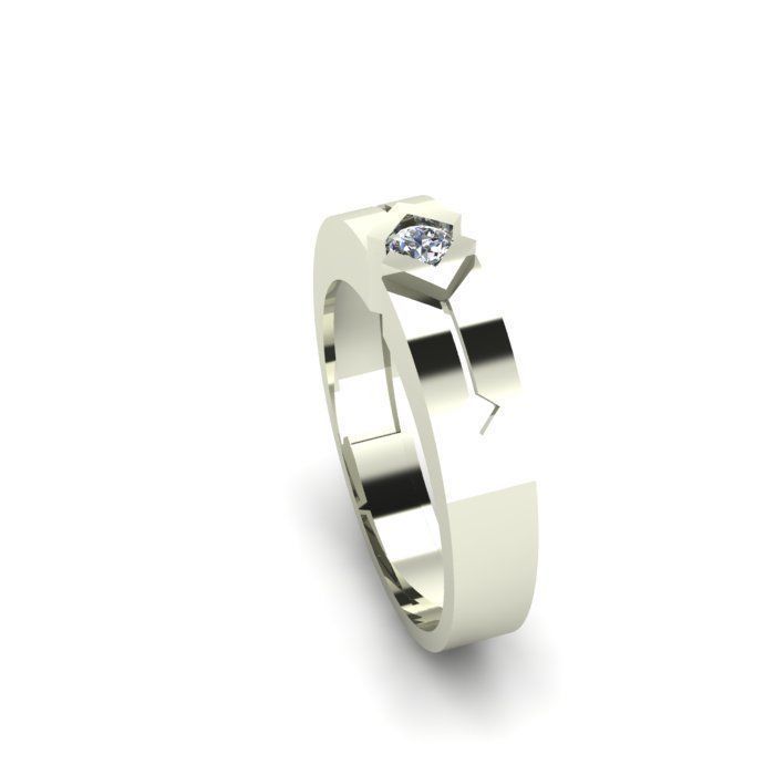 man ring 3D print model_7