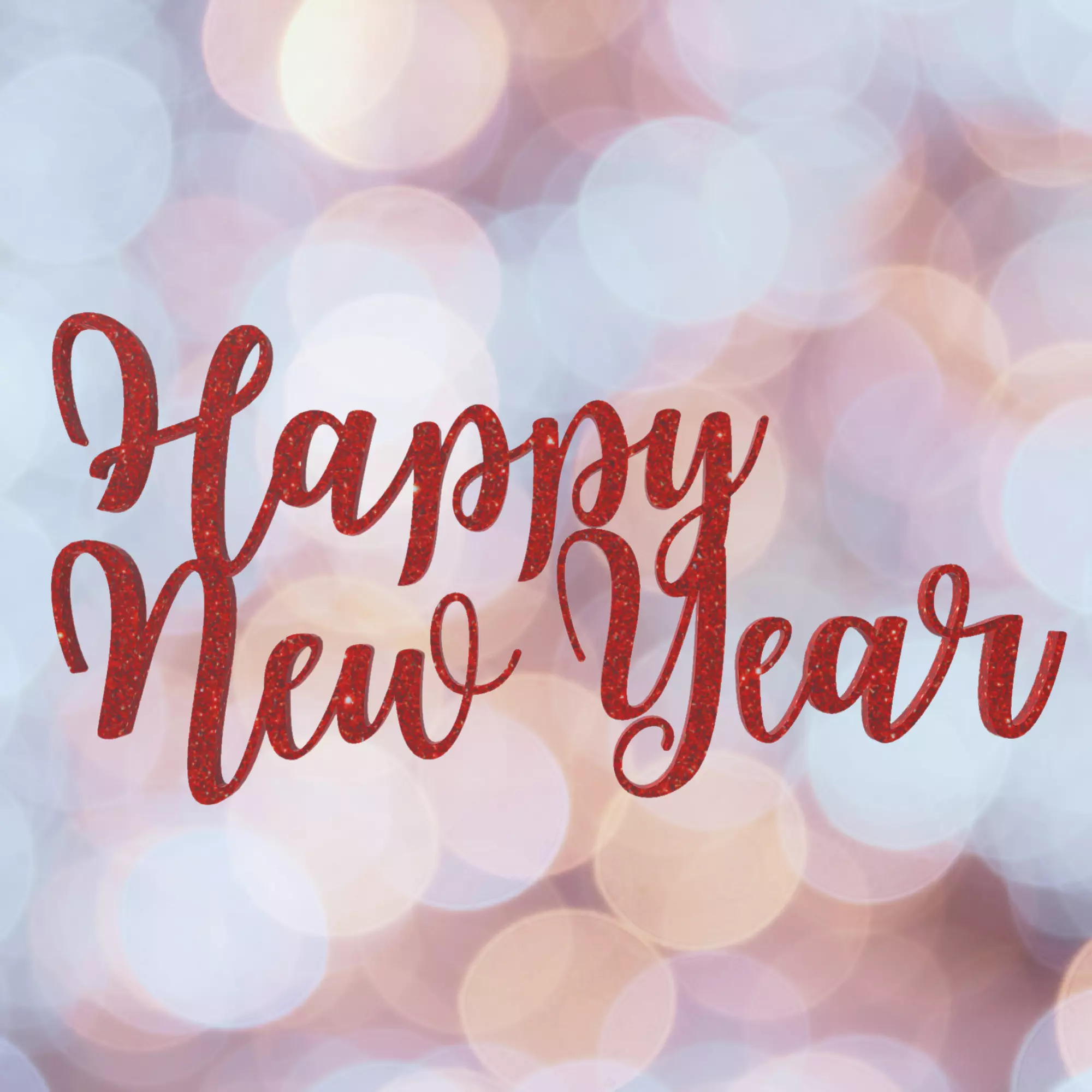 Happy New Year text 3D print model_0