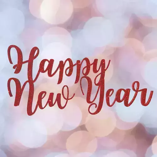 Happy New Year text