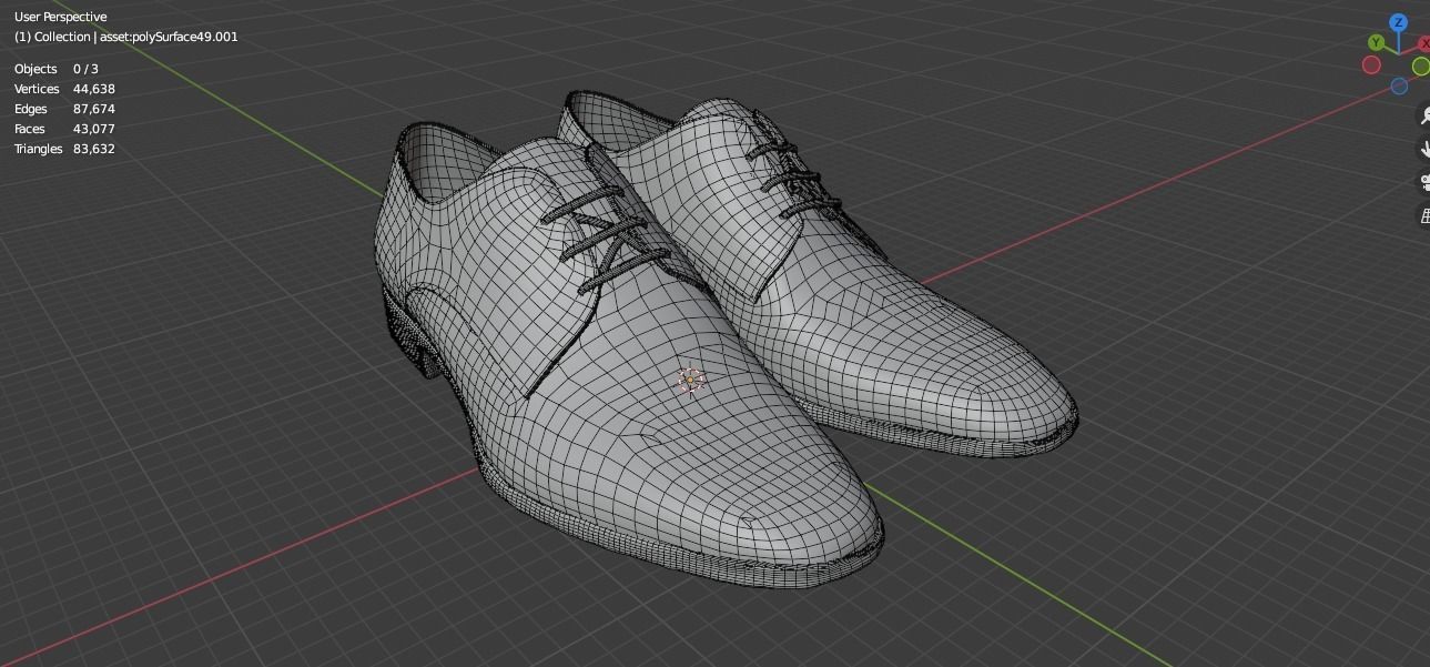 Formula Shoe Low-poly 3D model_12