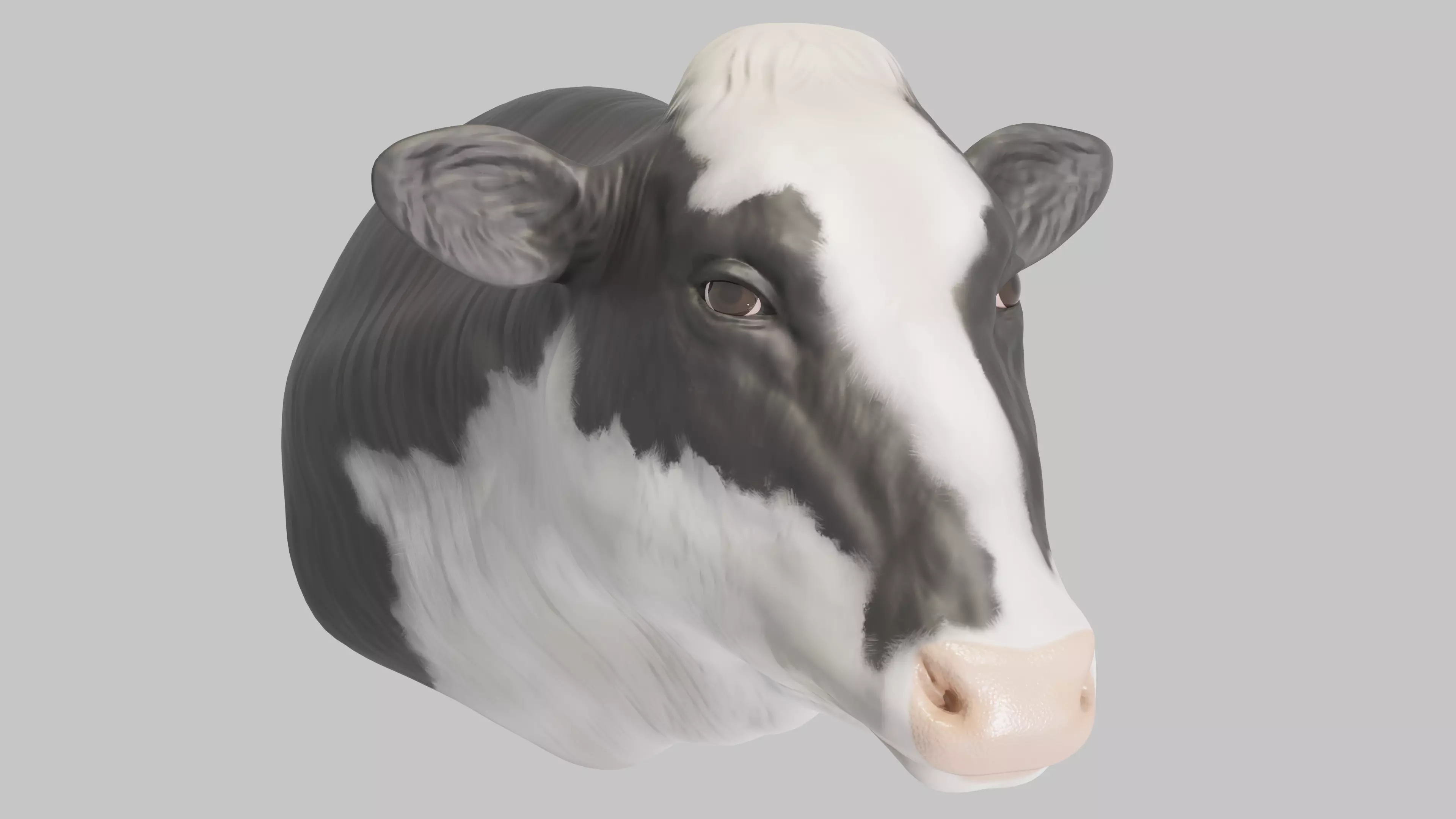 PBR Free Cow Head Free 3D model