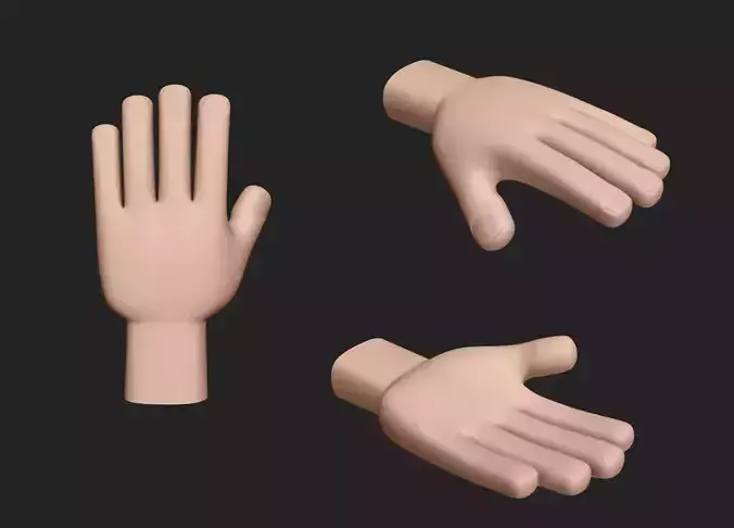 Hand Human Low-poly 3D model