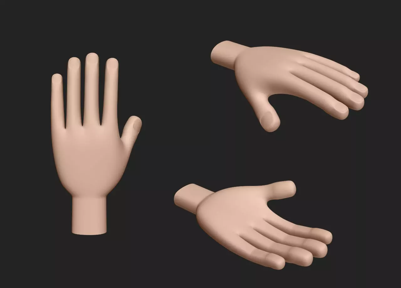 Hand Human Low-poly 3D model