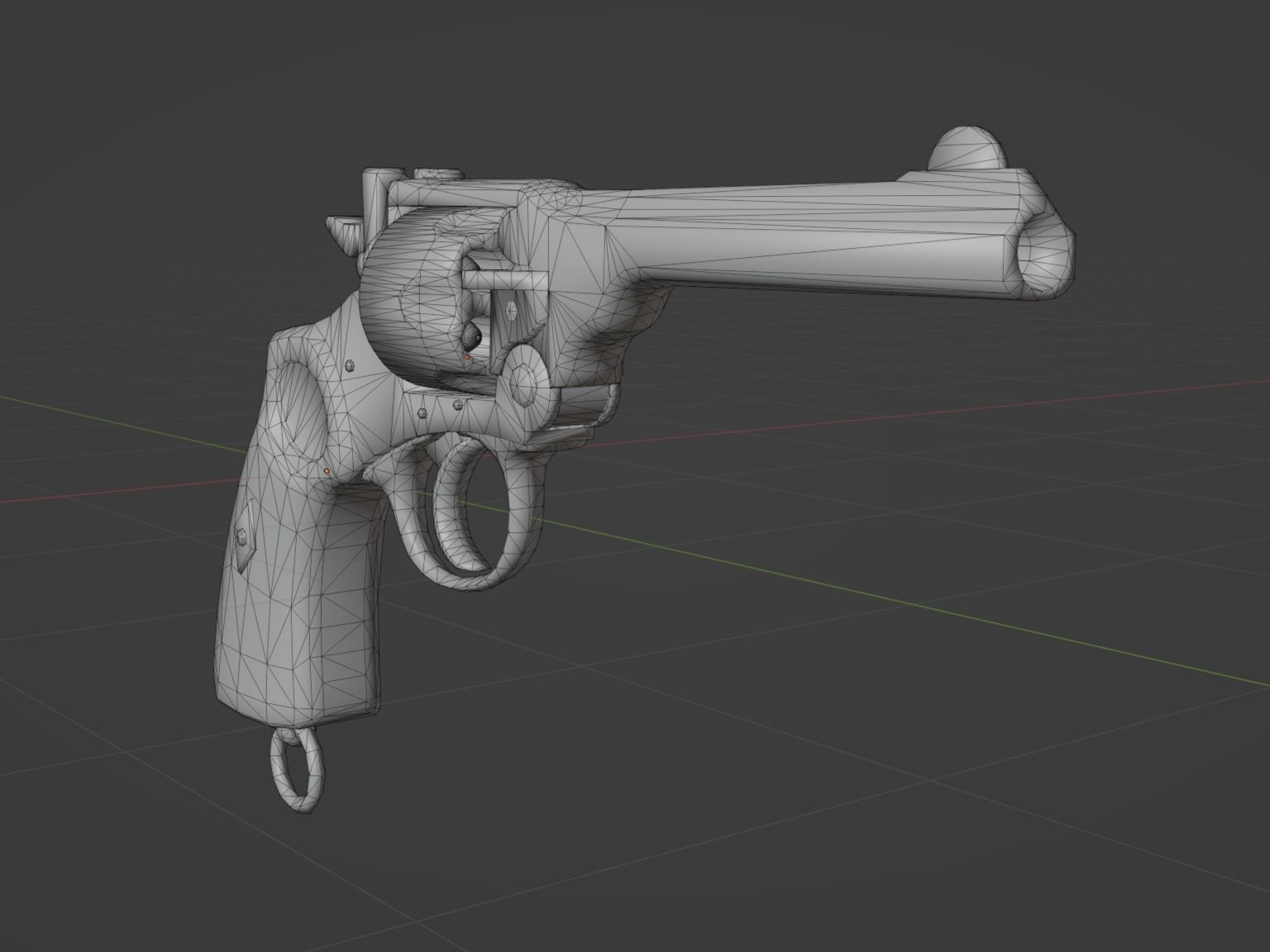 Webley 38 Mk6 Low-poly 3D model_6
