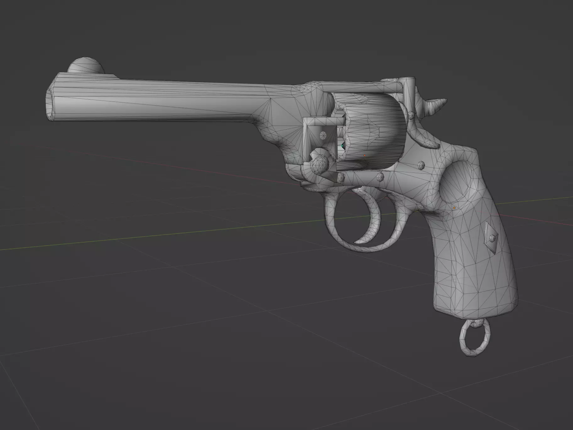 Webley 38 Mk6 Low-poly 3D model_0