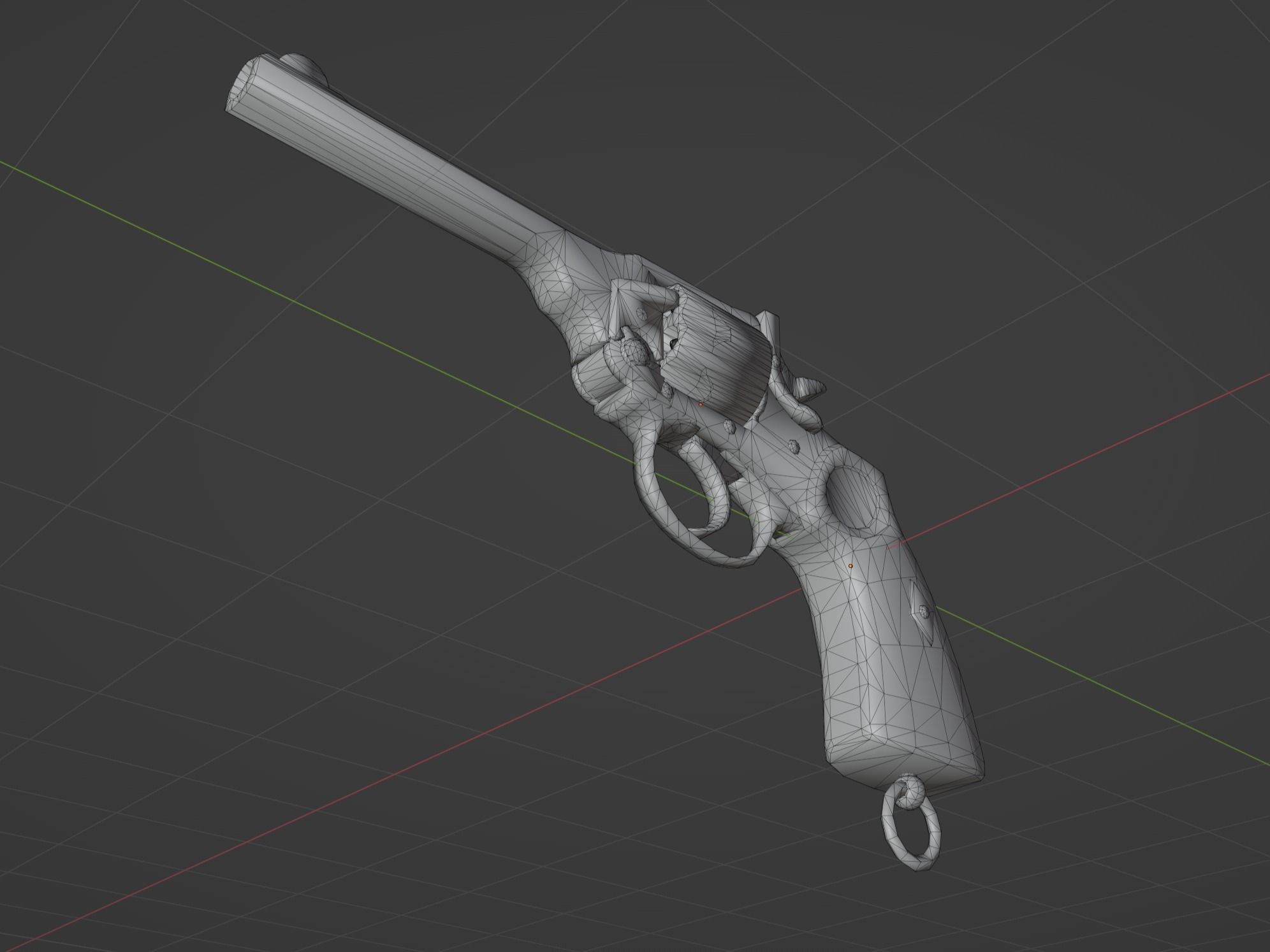 Webley 38 Mk6 Low-poly 3D model_8