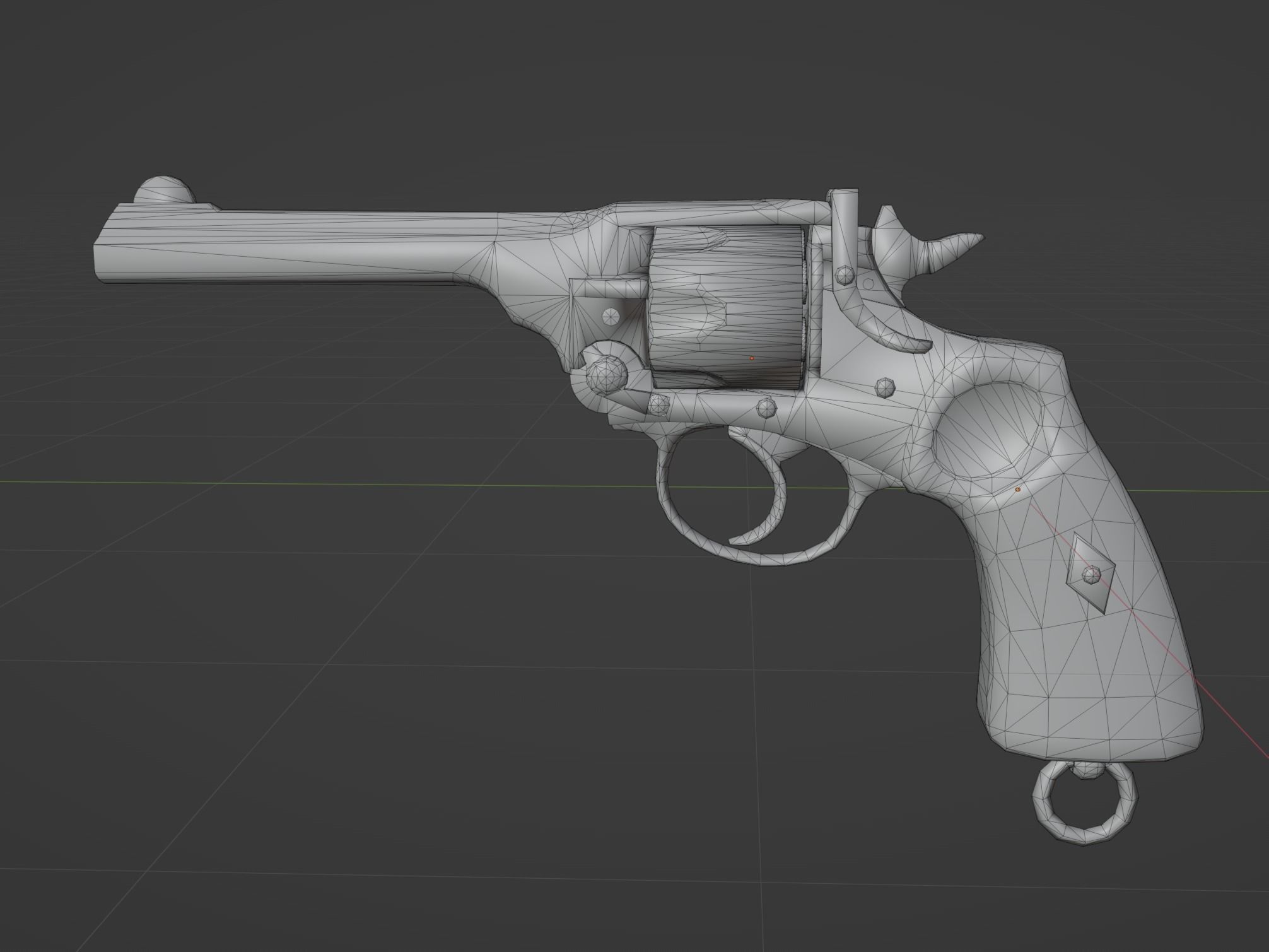 Webley 38 Mk6 Low-poly 3D model_1