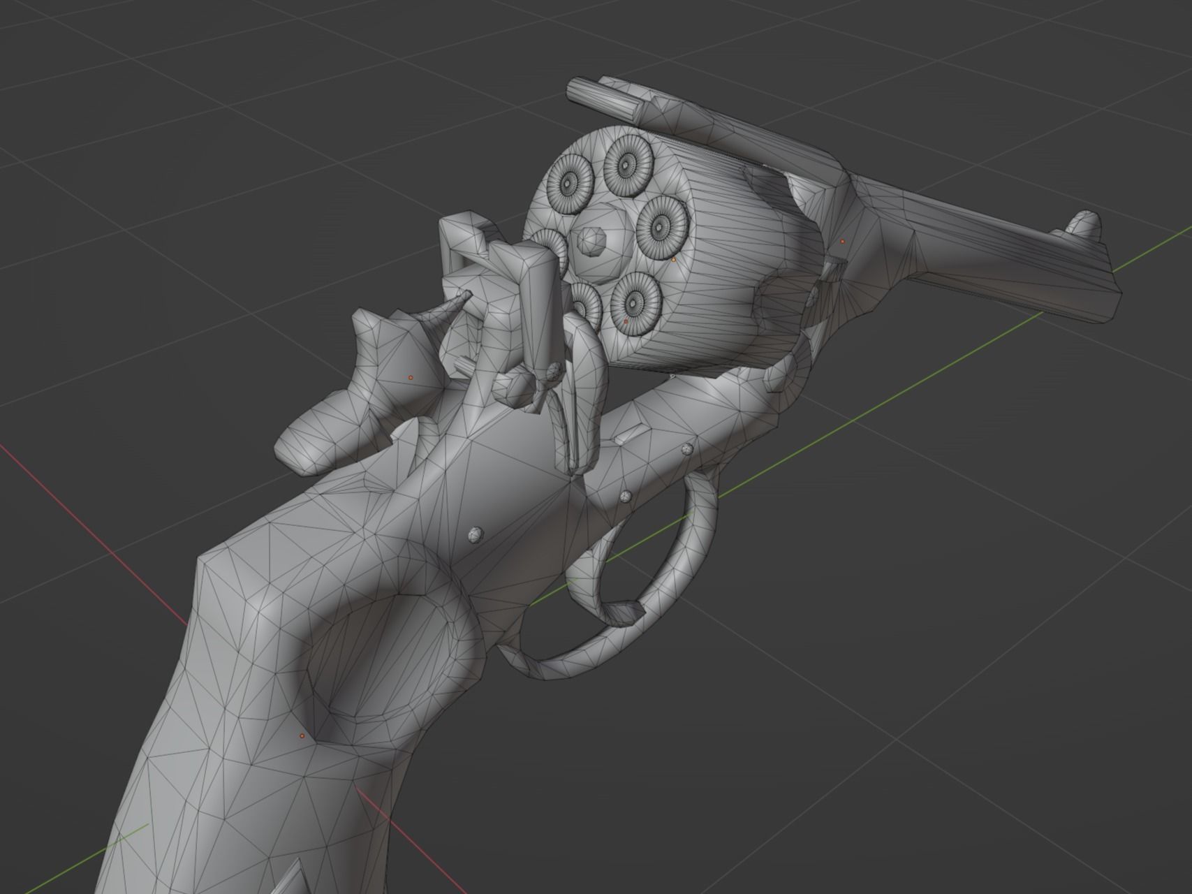 Webley 38 Mk6 Low-poly 3D model_9