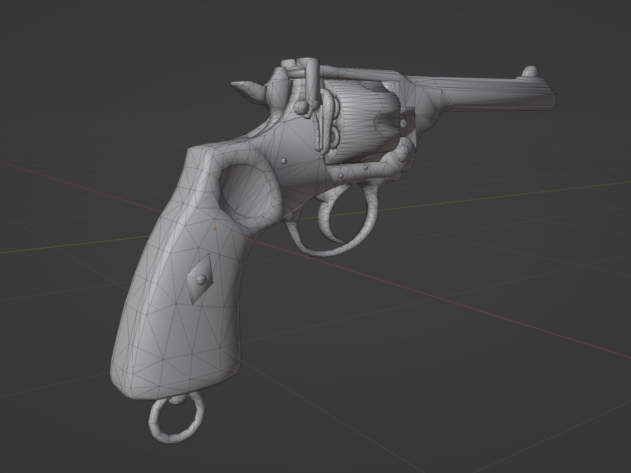 Webley 38 Mk6 Low-poly 3D model_4