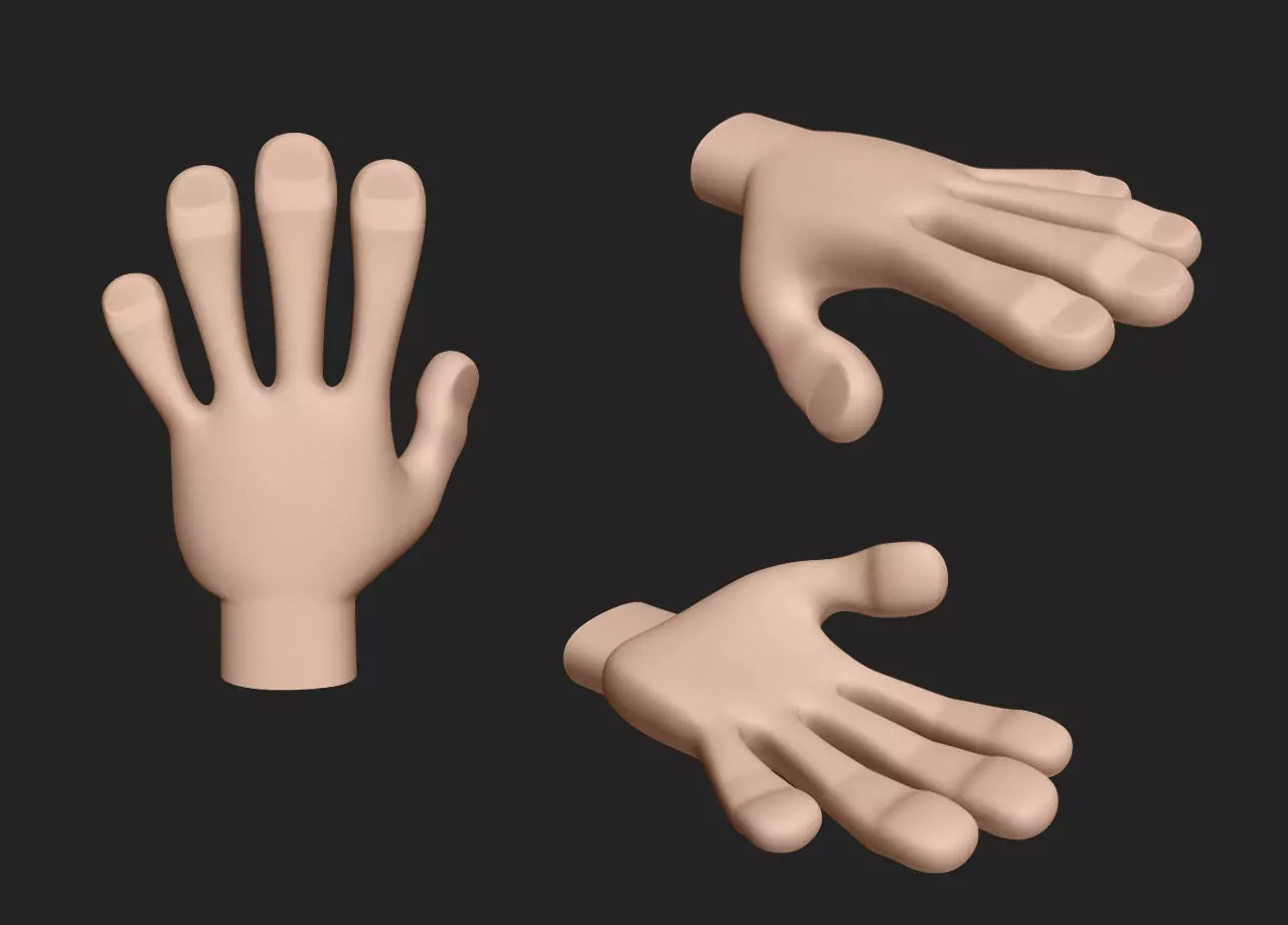 Hand Human Low-poly 3D model