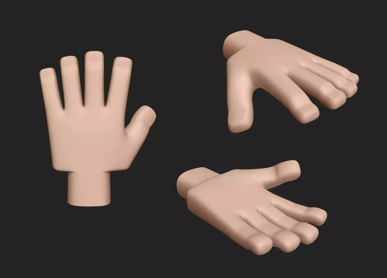 Hand Human Low-poly 3D model