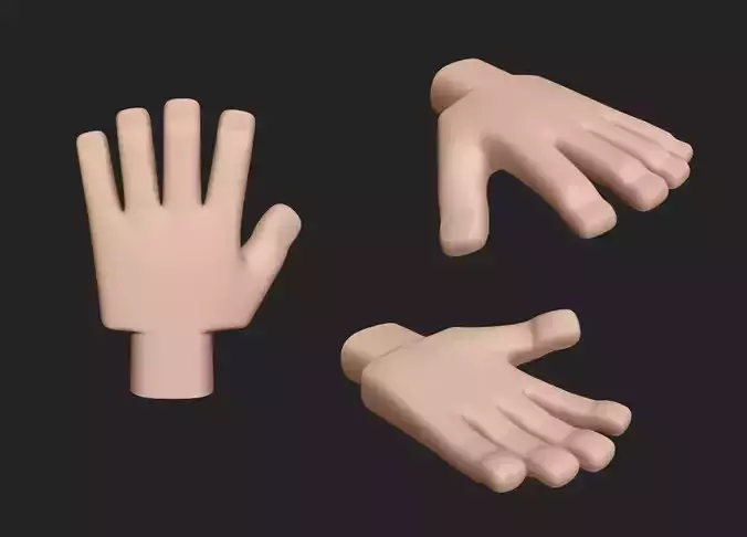 Hand Human Low-poly 3D model