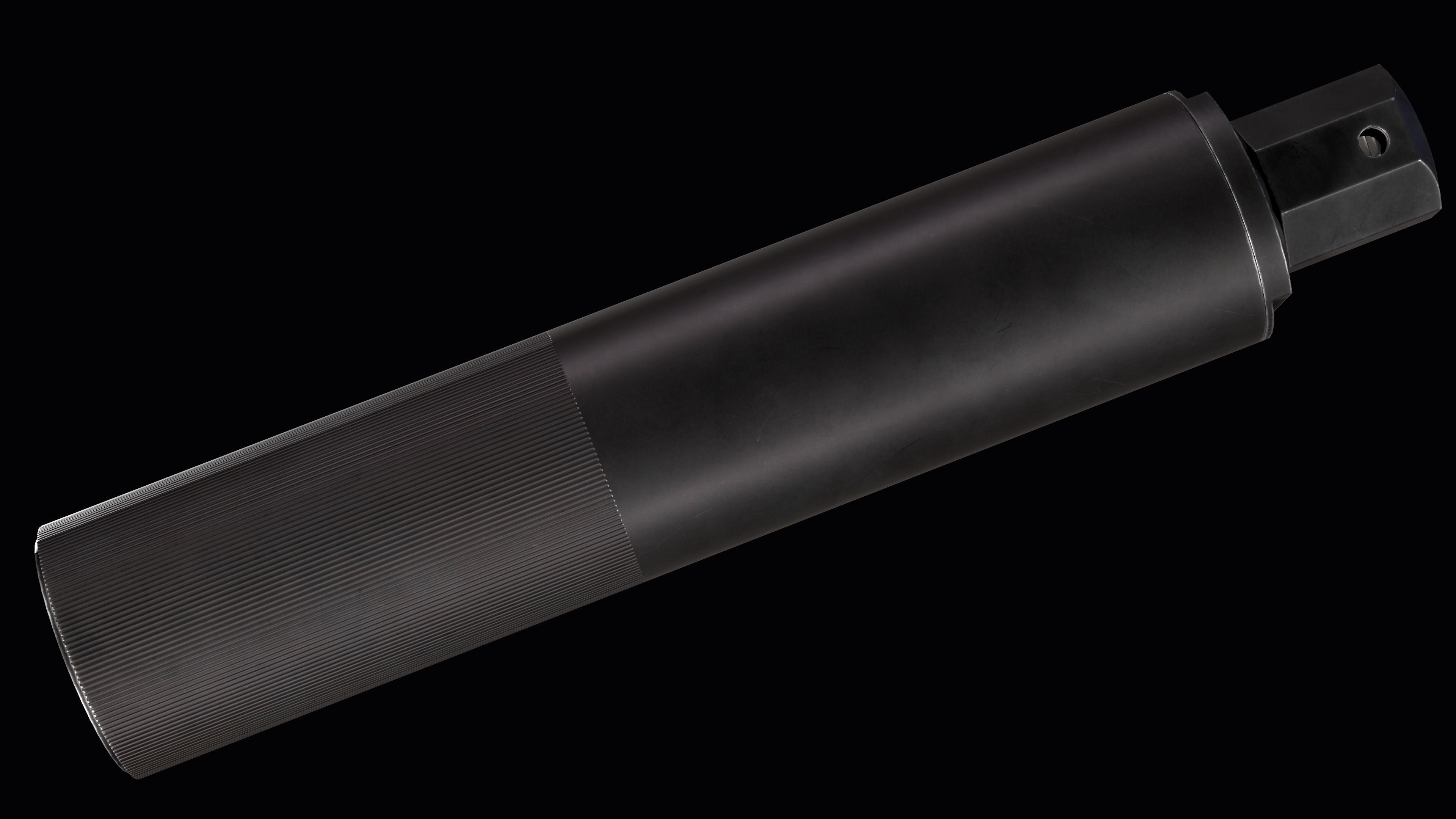 Accuracy International Tactical  Sound Moderator 338 Low-poly 3D model_8