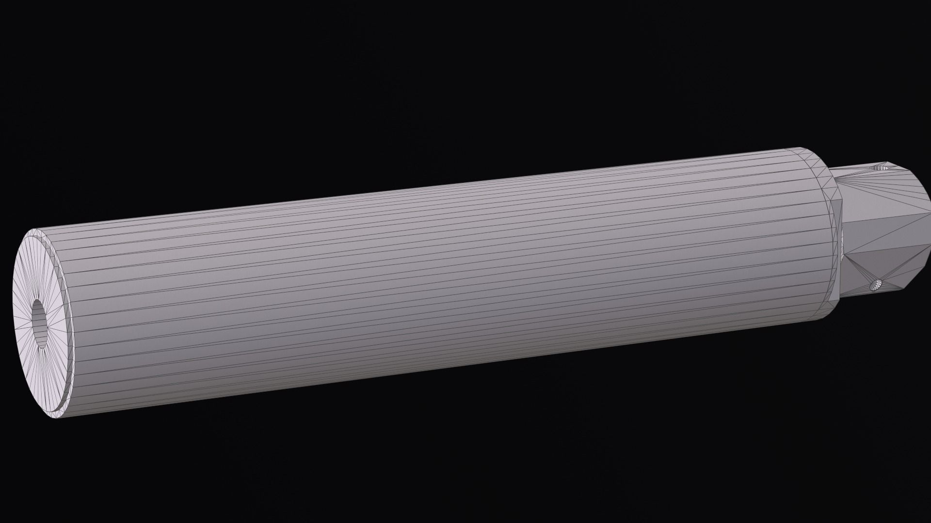 Accuracy International Tactical  Sound Moderator 338 Low-poly 3D model_11