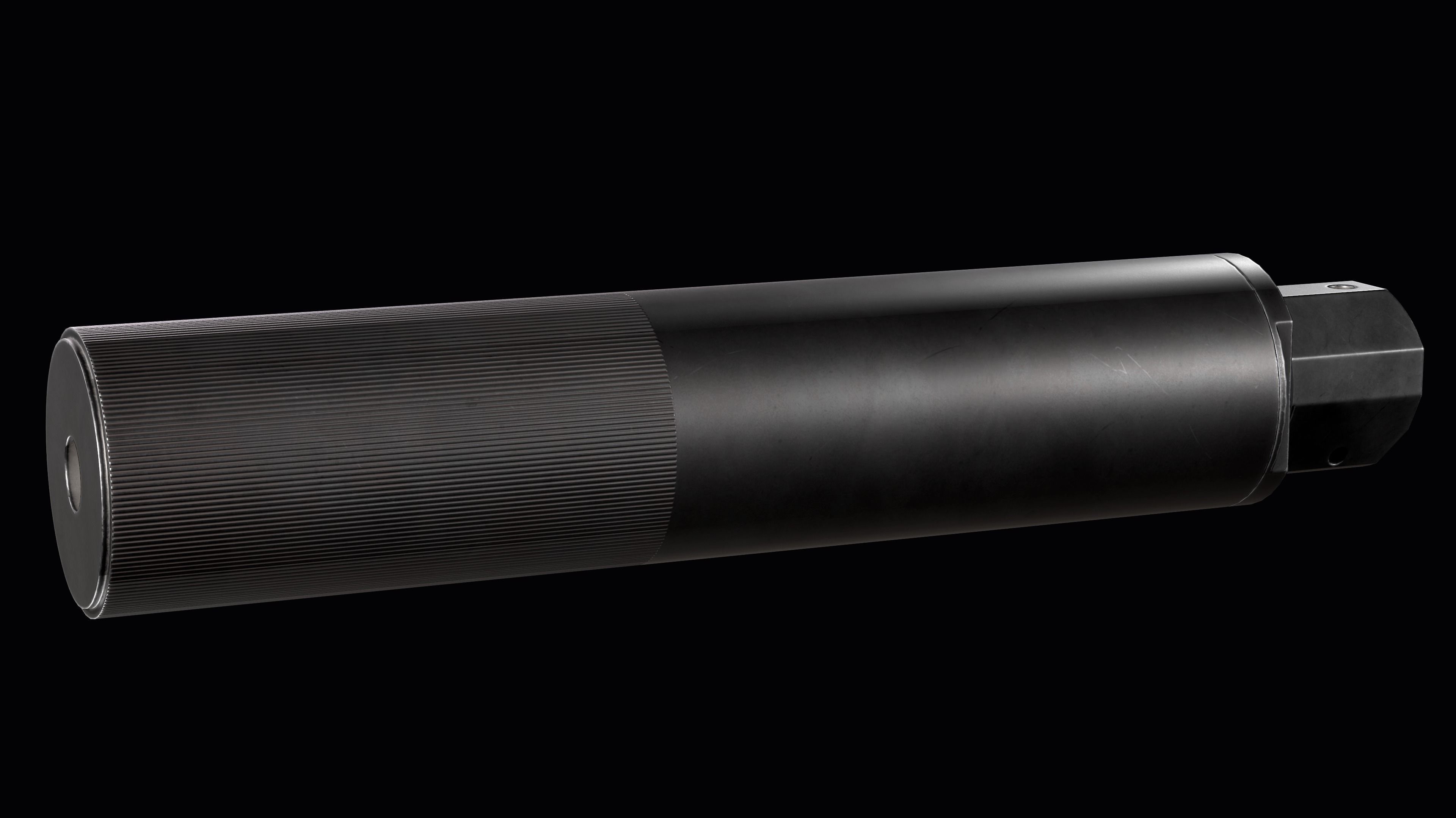 Accuracy International Tactical  Sound Moderator 338 Low-poly 3D model_3