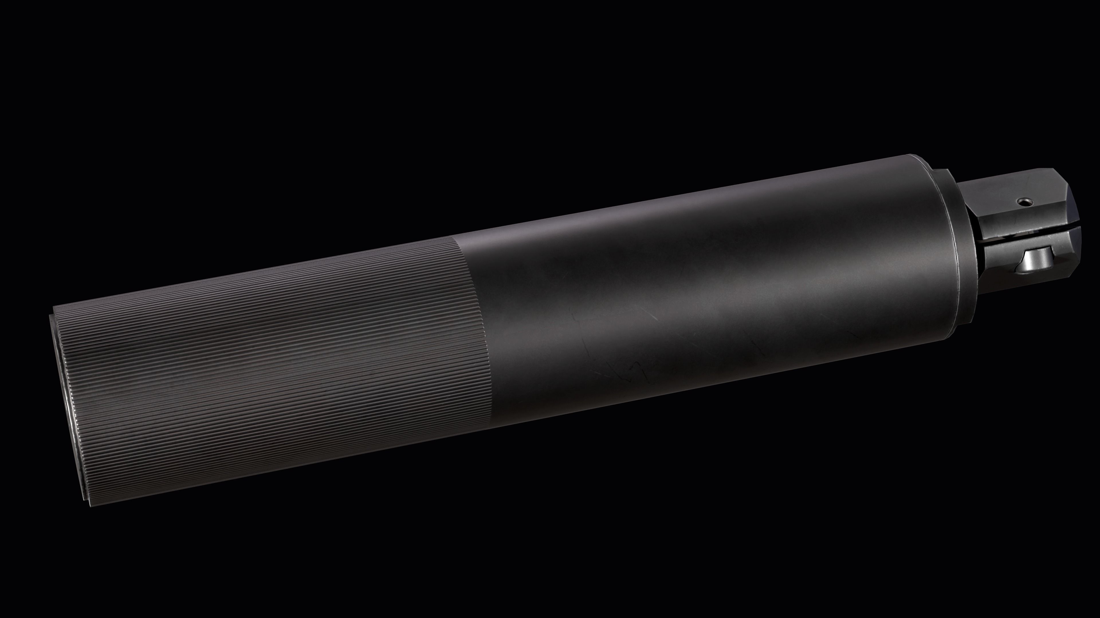 Accuracy International Tactical  Sound Moderator 338 Low-poly 3D model_6