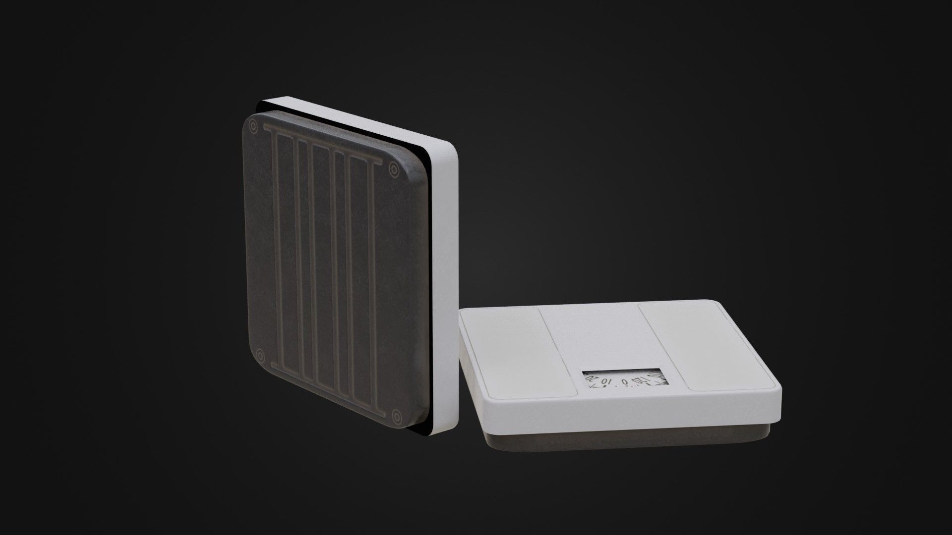 Old Soviet Bathroom Scale Low-poly 3D model_21