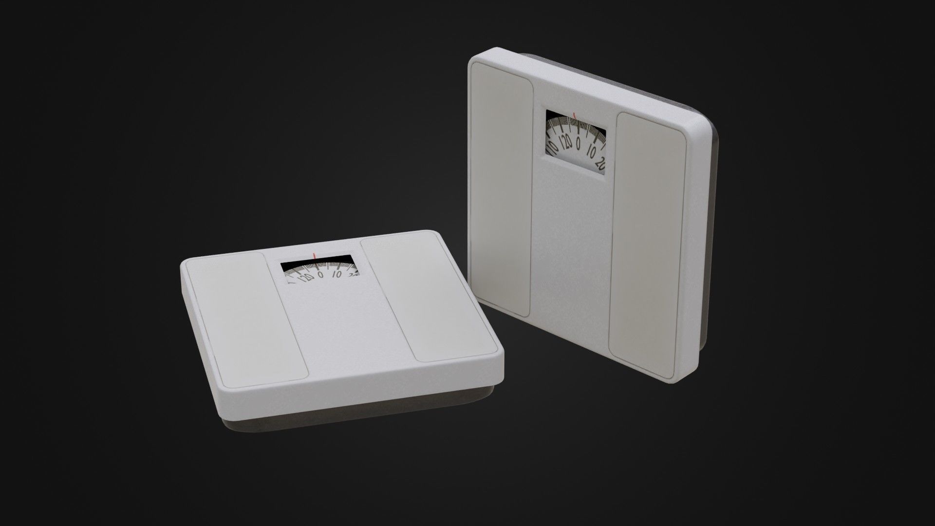 Old Soviet Bathroom Scale Low-poly 3D model_44