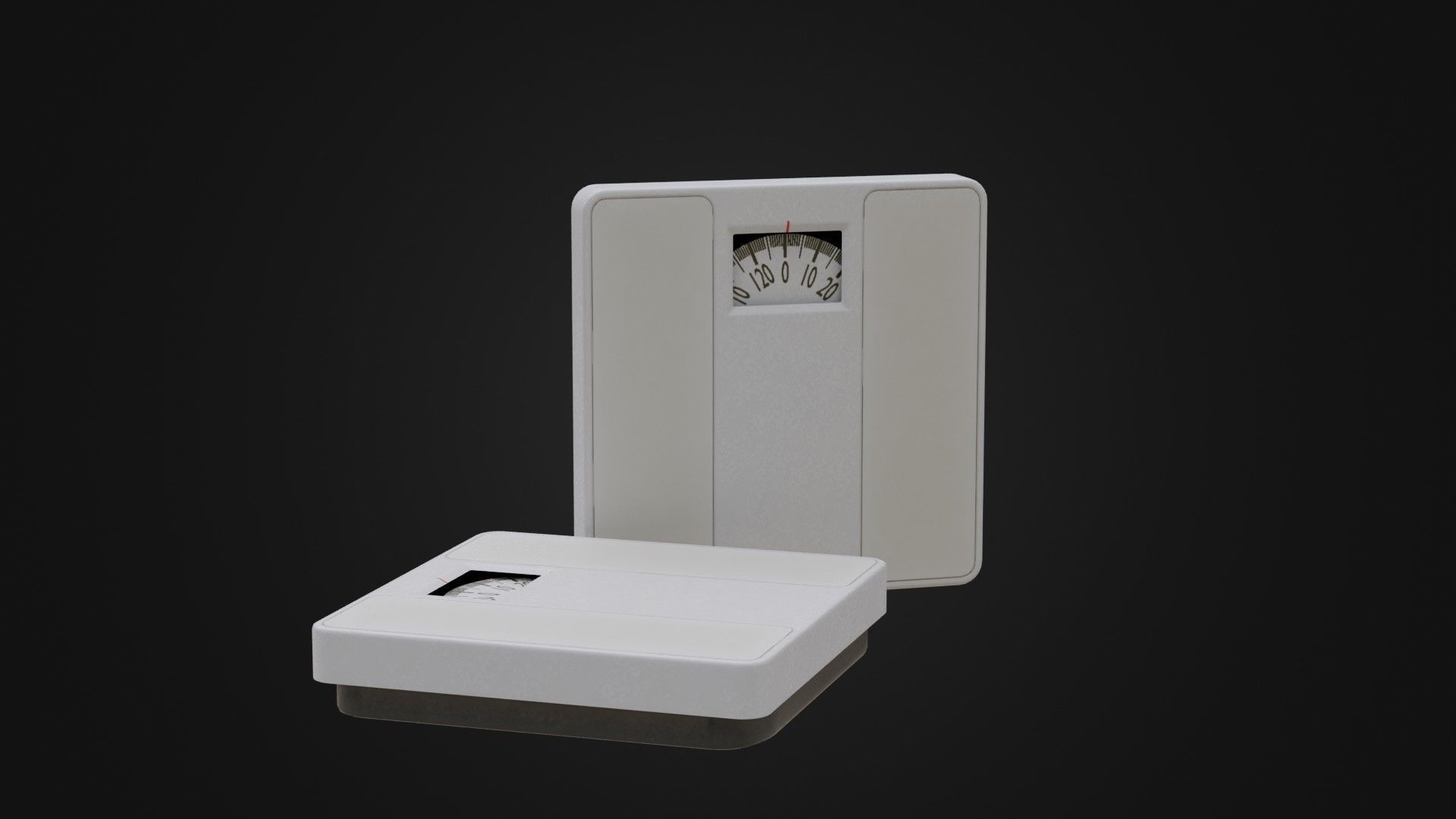 Old Soviet Bathroom Scale Low-poly 3D model_7