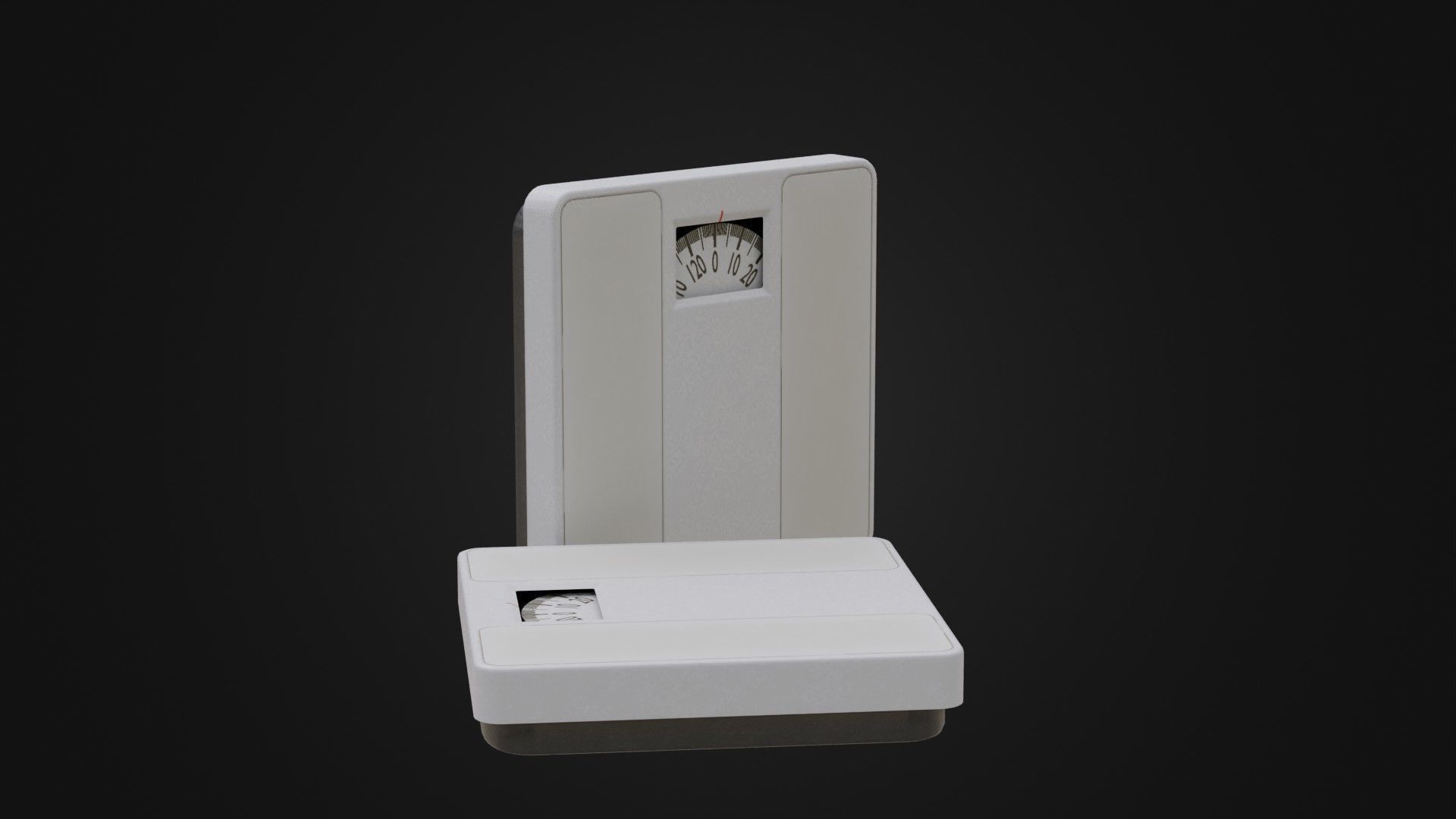 Old Soviet Bathroom Scale Low-poly 3D model_10