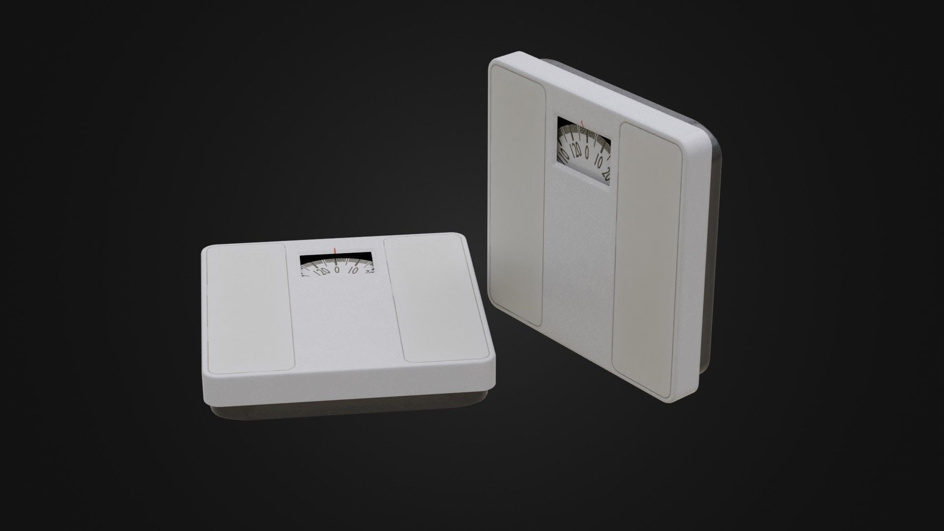 Old Soviet Bathroom Scale Low-poly 3D model_43