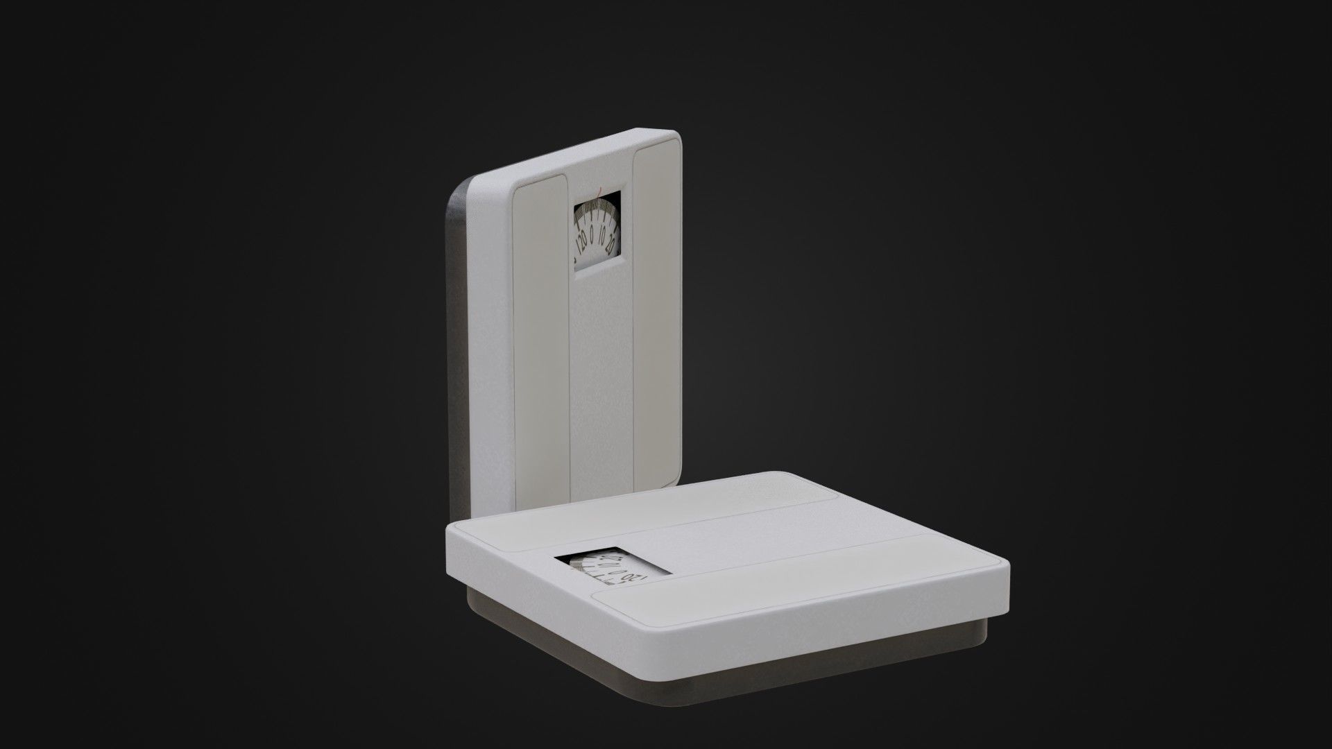 Old Soviet Bathroom Scale Low-poly 3D model_13