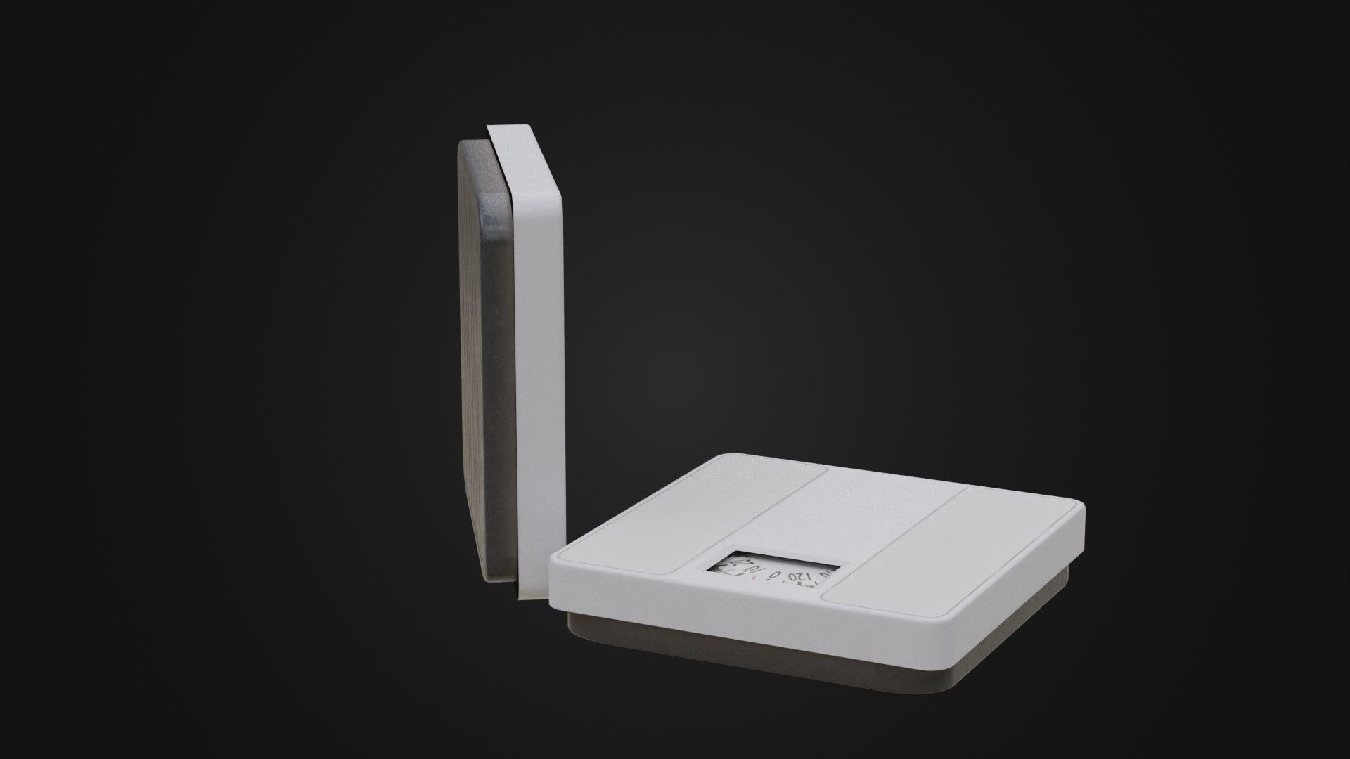 Old Soviet Bathroom Scale Low-poly 3D model_17