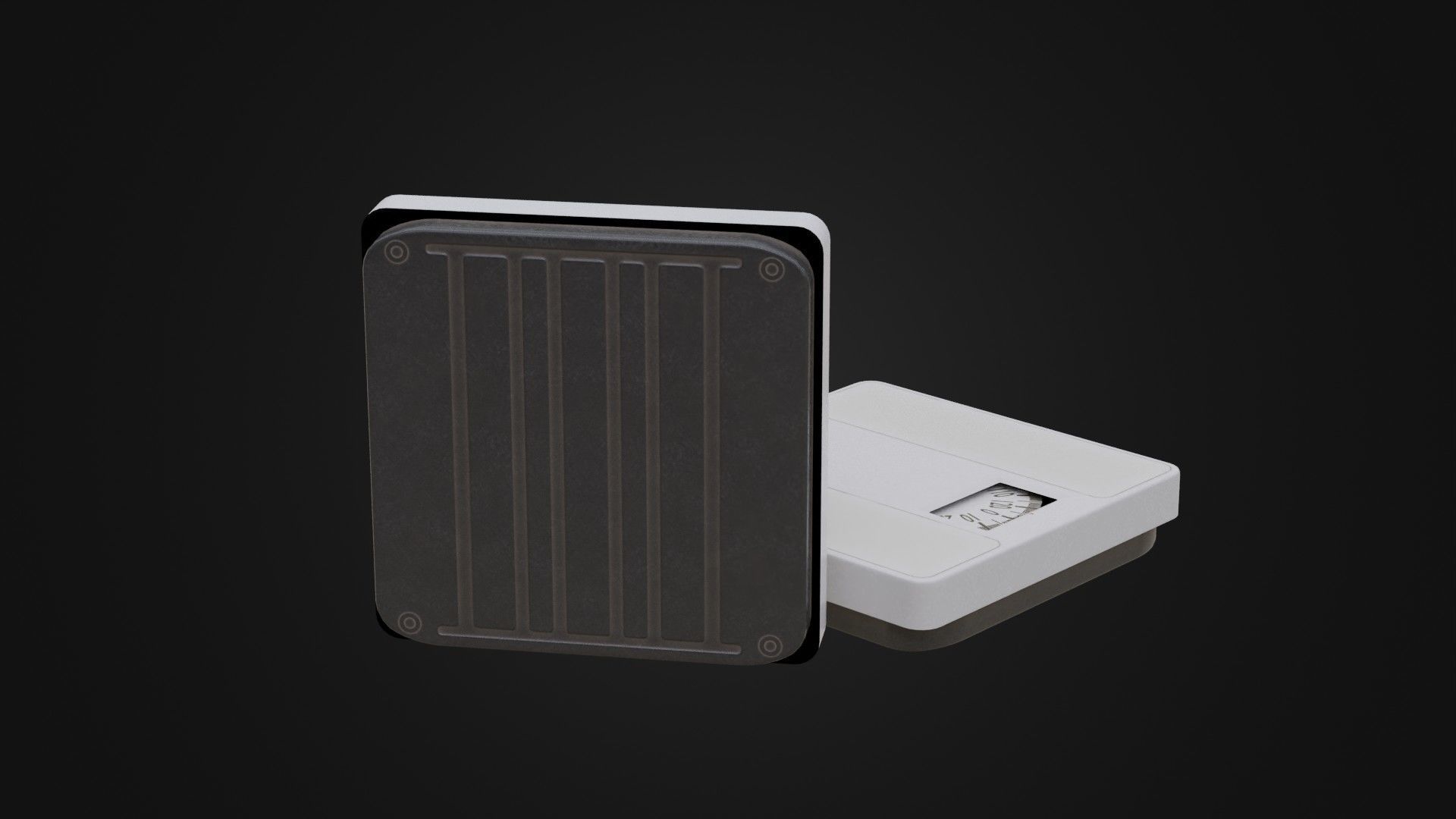 Old Soviet Bathroom Scale Low-poly 3D model_26