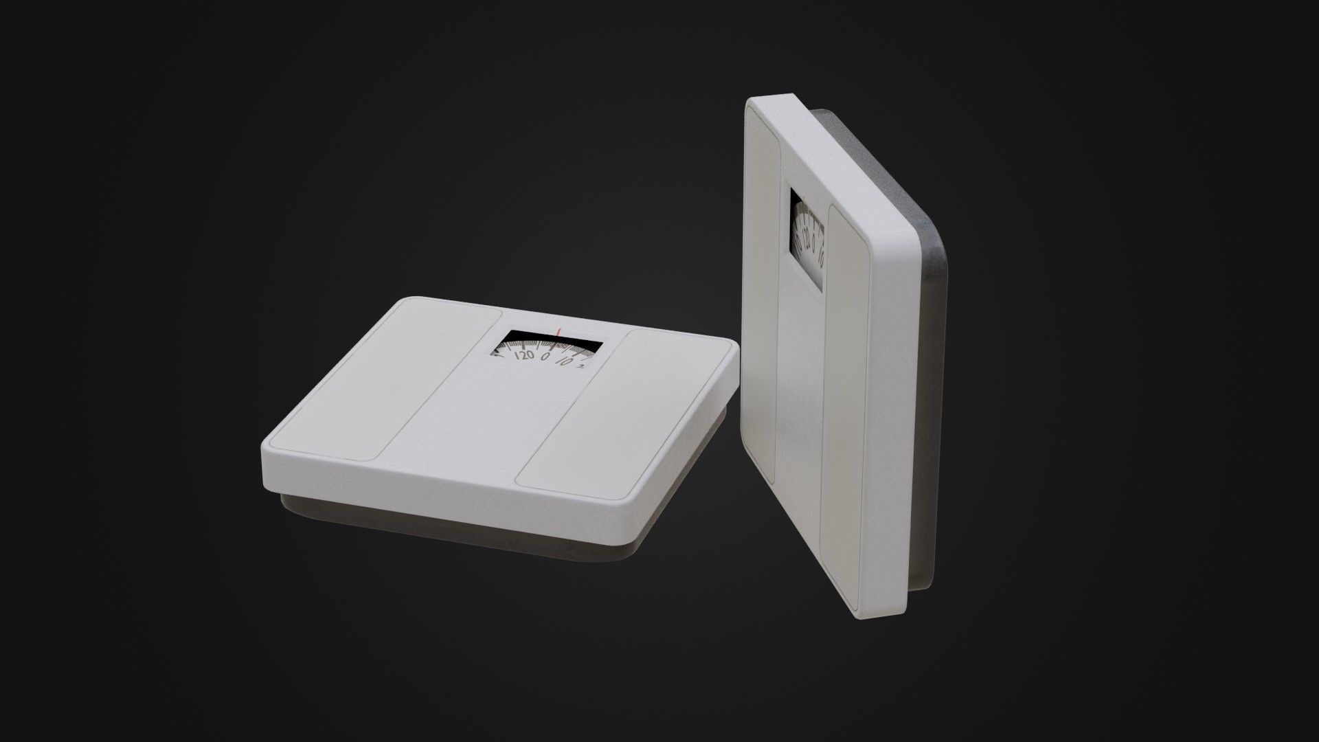 Old Soviet Bathroom Scale Low-poly 3D model_40