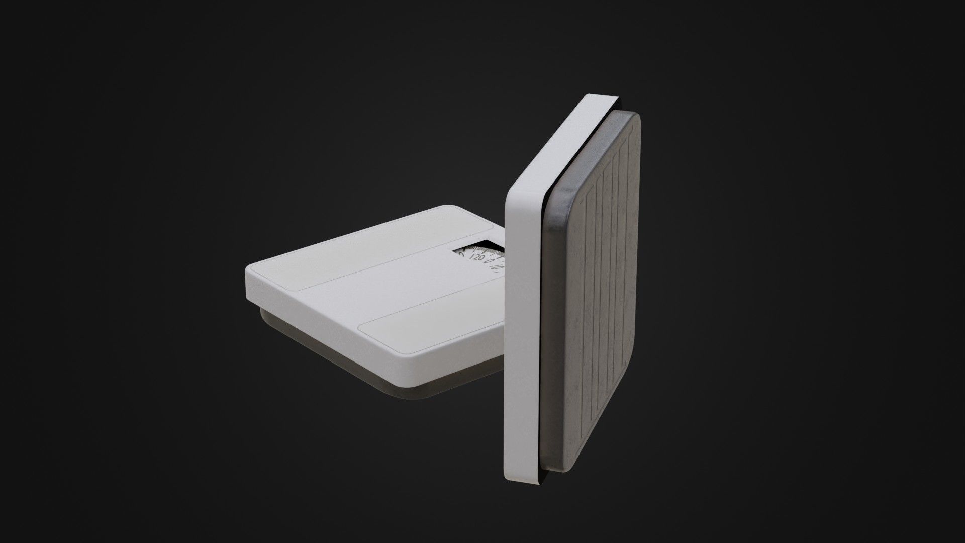 Old Soviet Bathroom Scale Low-poly 3D model_36