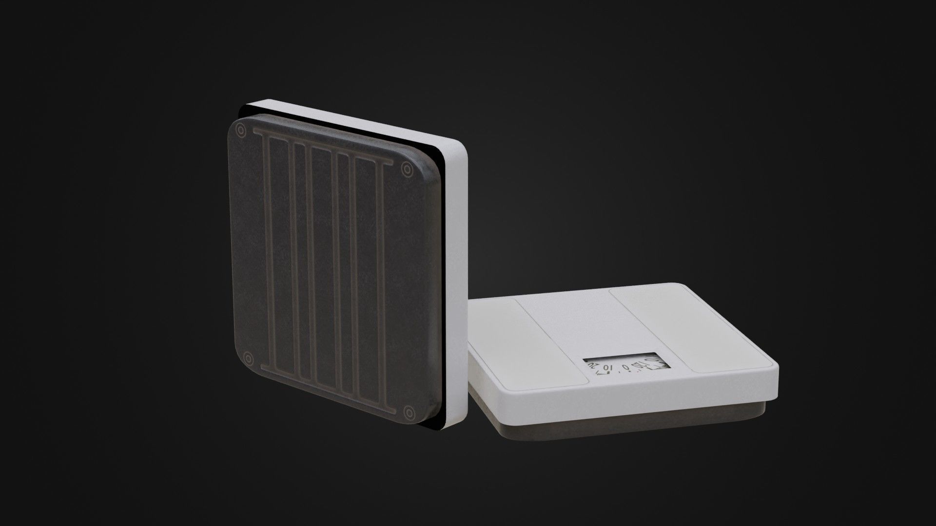 Old Soviet Bathroom Scale Low-poly 3D model_22