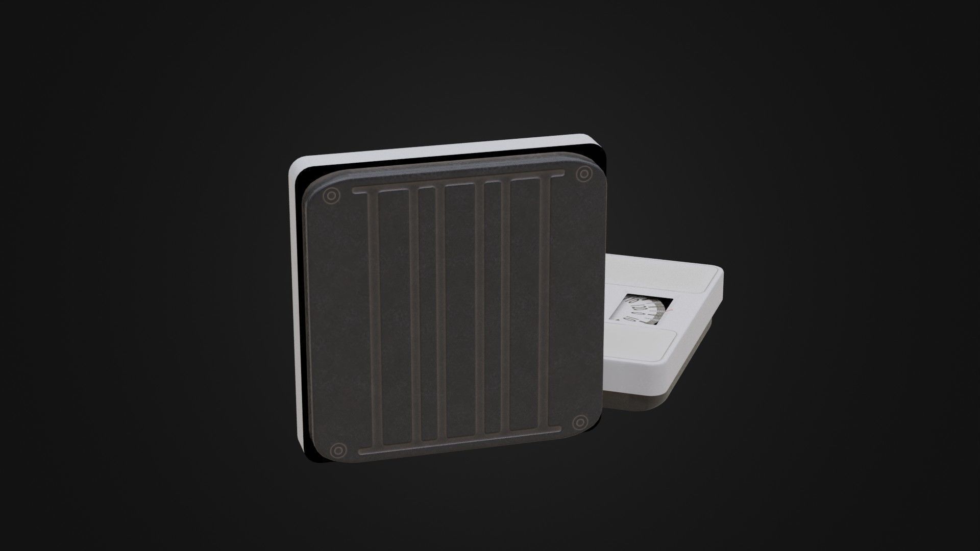 Old Soviet Bathroom Scale Low-poly 3D model_29