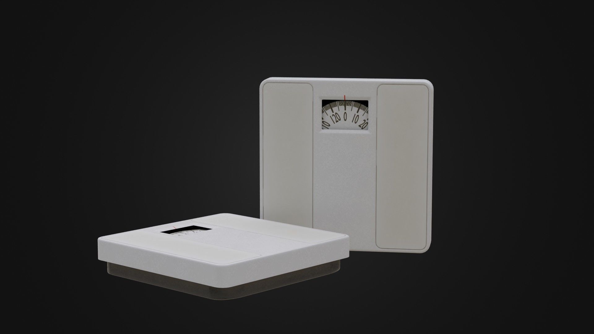 Old Soviet Bathroom Scale Low-poly 3D model_4