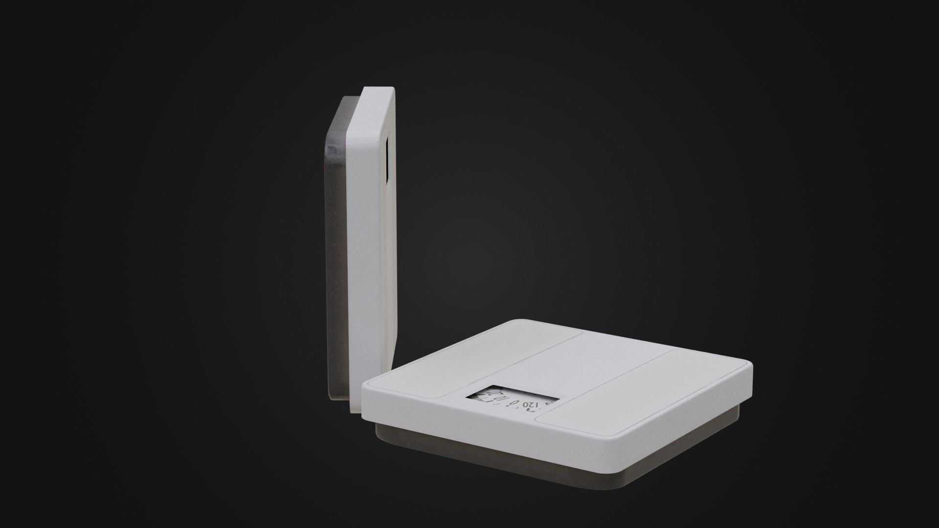 Old Soviet Bathroom Scale Low-poly 3D model_16