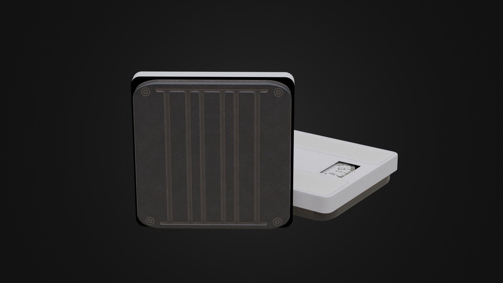 Old Soviet Bathroom Scale Low-poly 3D model_27