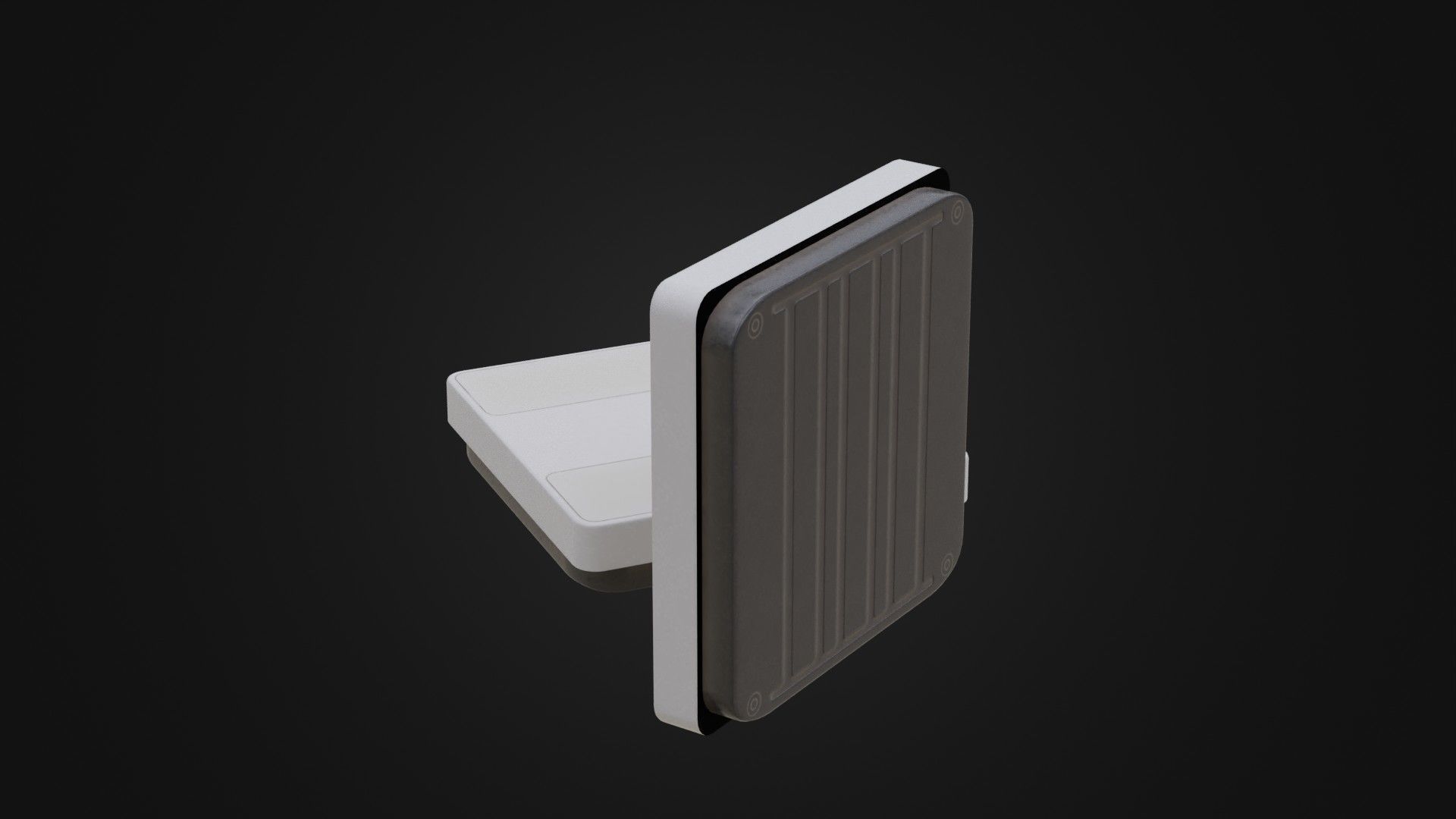 Old Soviet Bathroom Scale Low-poly 3D model_34