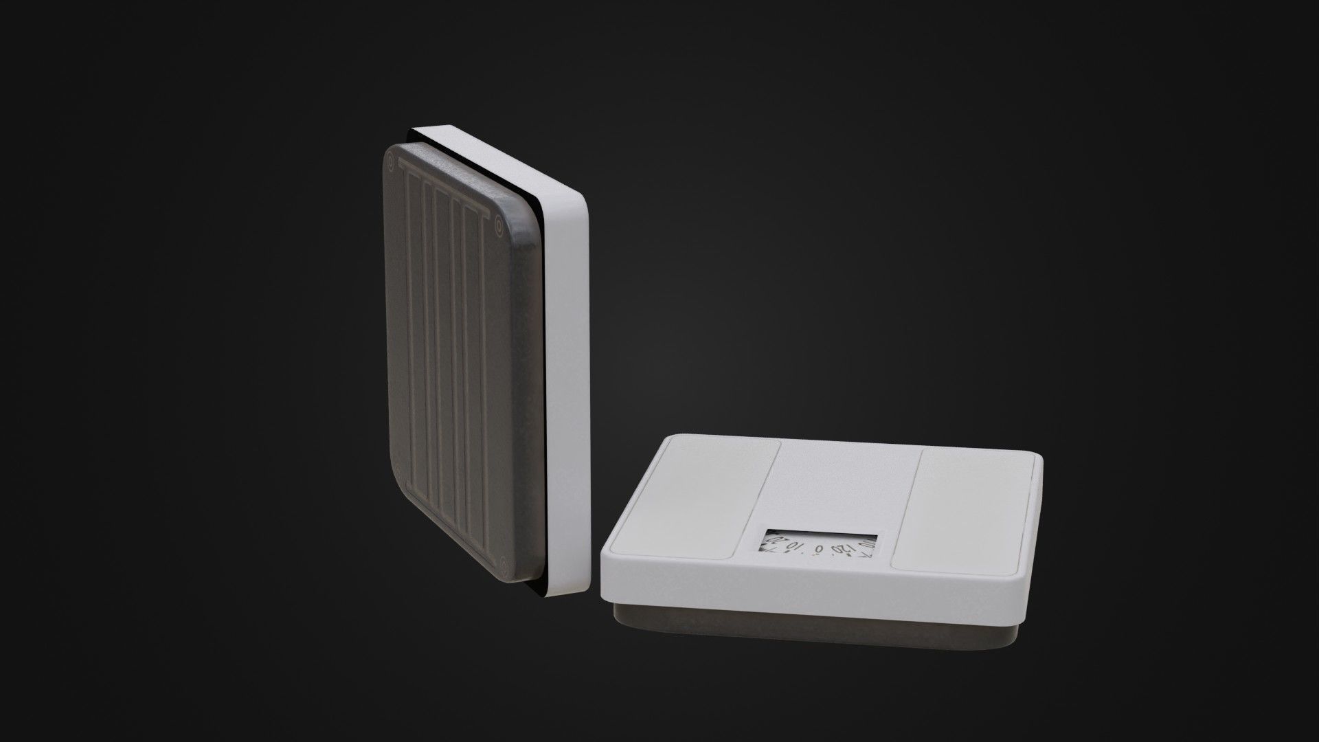 Old Soviet Bathroom Scale Low-poly 3D model_19