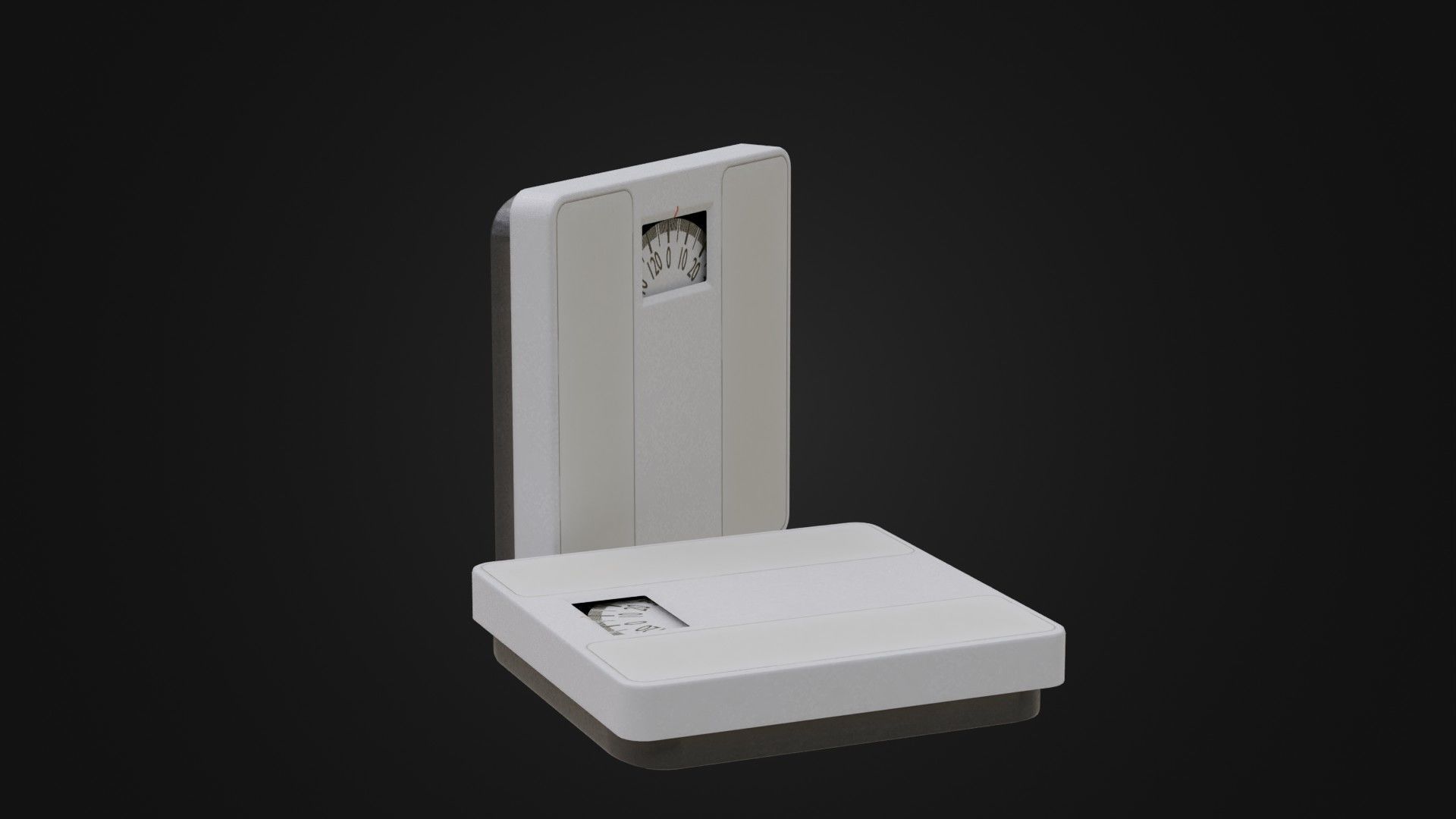 Old Soviet Bathroom Scale Low-poly 3D model_12