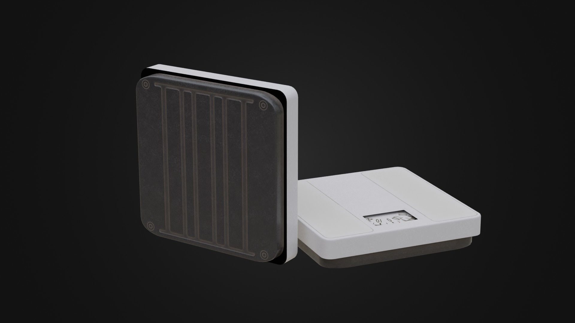 Old Soviet Bathroom Scale Low-poly 3D model_23