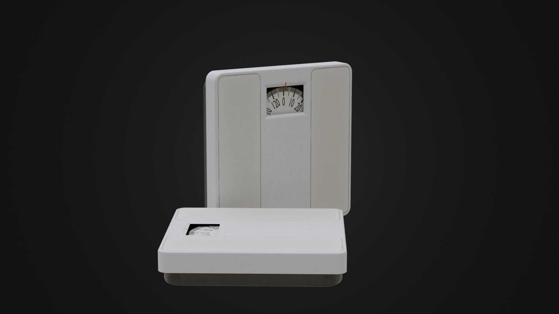 Old Soviet Bathroom Scale Low-poly 3D model_9